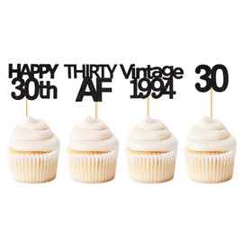 Keaziu Paquete de 36 adornos para cupcakes clásico de 1993, decoración para fiestas de cumpleaños de 30 años