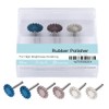 6Pcs Dental Rubber Polisher Composite Resin Polishing Wheel Spiral Flex