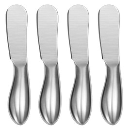 WoneNice Spreader Knife Set, 4-Piece Cheese and Butter Spreader Knives, One-piece Stainless Steel, Gifts for Thanksgiving Day, Christmas