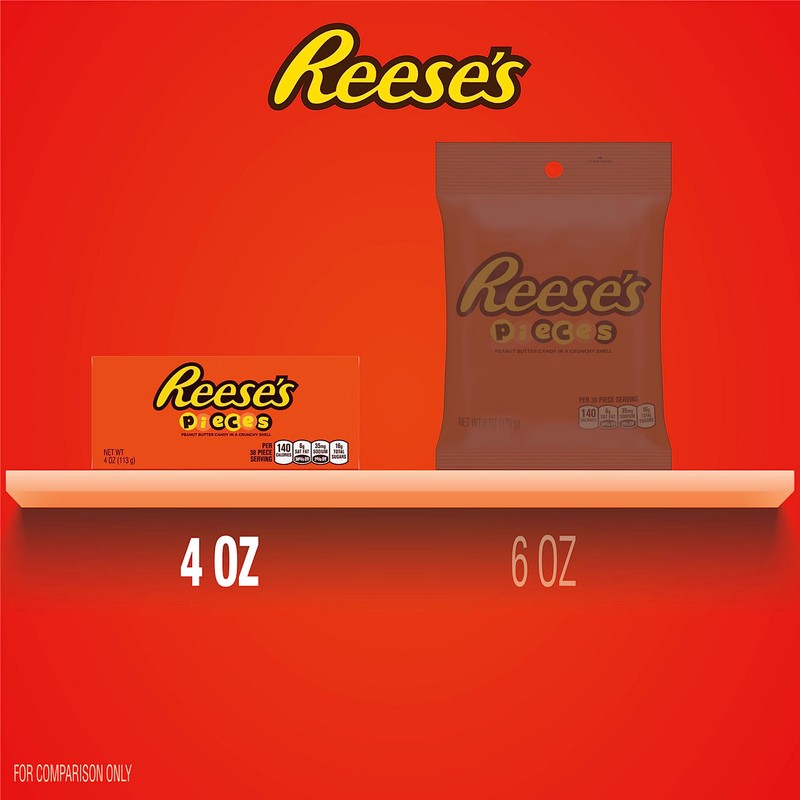 REESE'S PIECES Peanut Butter in a Crunchy Shell, Candy Boxes,
