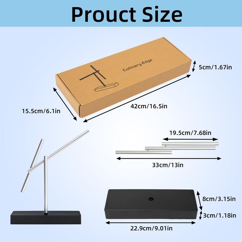 CulinaryEdge Kinetic Energy Sculpture Sticks – Battery Powered Motion Desk