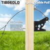 TIBEGOLD Gate Latch Cable Pull, Spring-Loaded Cable Pull, Black Gate