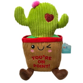 HUG ME Cute Cactus Plush Soft Succulent Plant in Pot "You're On Point" NWT