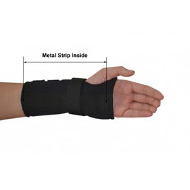 FY GRID Teen Youth Wrist Support With Splint - Carpal Tunnel Brace - Size S, Left Hand