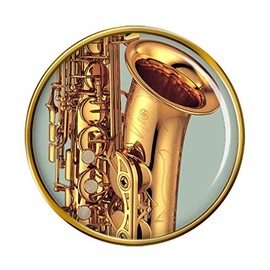 Giftshop UK Saxophone Badge, Metal