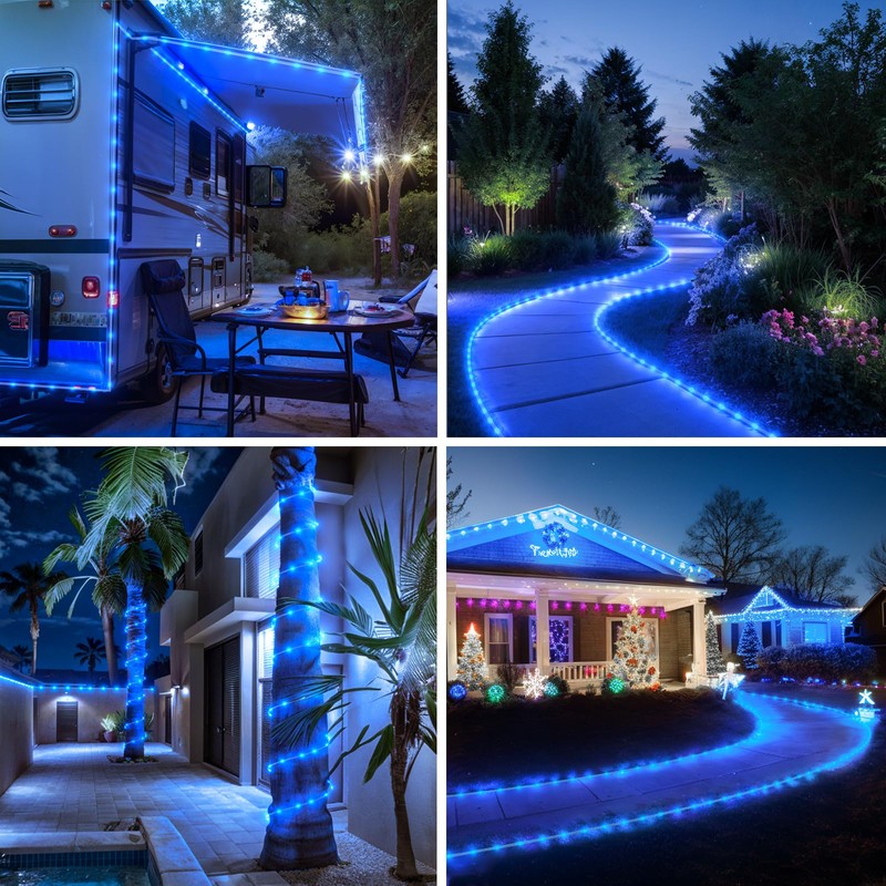 ICRGB Solar Pool Lights for Above Ground, 66FT 200LED 1800mAh