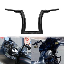 HDBUBALUS 14" Rise Handlebar Drag 2" Ape Hanger Bar Fit For Harley Touring Road King 14-20