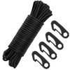 JUNRU Flag Rope 50 Feet Pole Halyard and Clips Kit