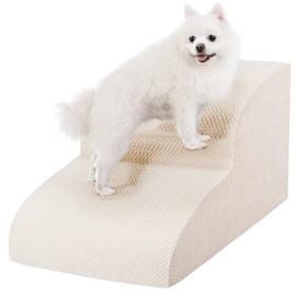 Dog Stairs for Small Dogs, High Density Foam Dog Ramp, Extra Wide Non-Slip Pet Steps for High Beds Or Couch, Soft Foam Doggie Ladder for Dogs Injured, Older Pets, Small Cats