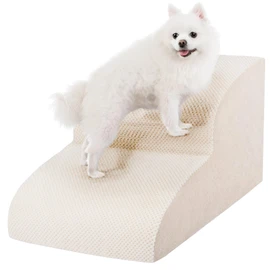 Dog Stairs for Small Dogs, High Density Foam Dog Ramp, Extra Wide Non-Slip Pet Steps for High Beds Or Couch, Soft Foam Doggie Ladder for Dogs Injured, Older Pets, Small Cats