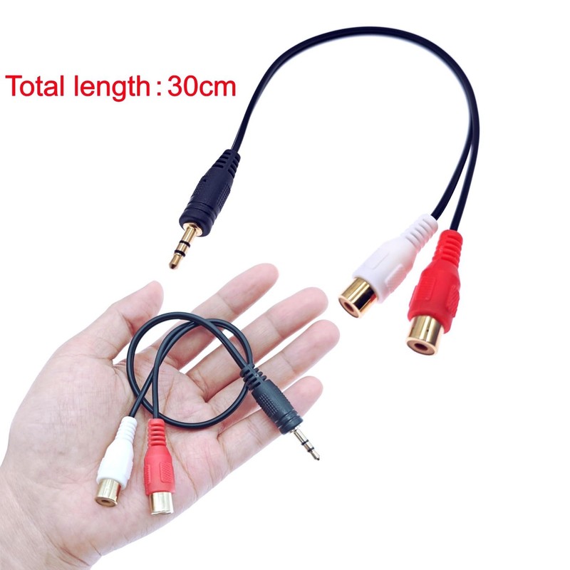 JZK 3.5 mm to 2 RCA Audio Cable, Phono RCA