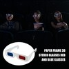 QIANCAIWANG 5 Pack 3D Paper Glasses for Movies, Anaglyph Glasses,