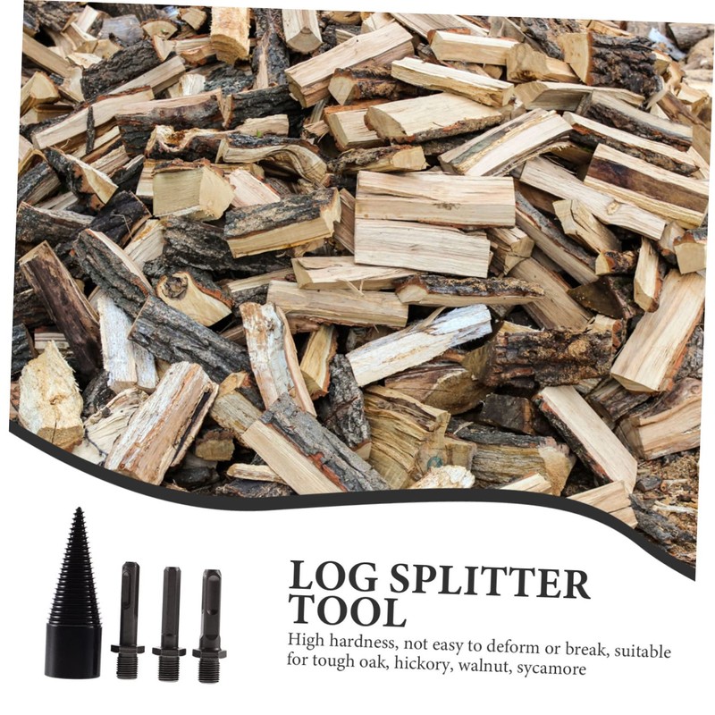 Mipcase 1 Set Firewood Drill Bit Wood Splitter Tool Set