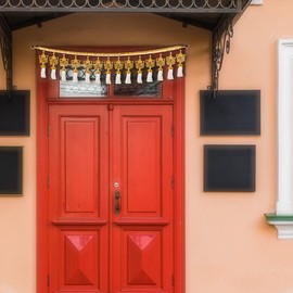 Toran Bandanwaar Artificial Marigold Flower Garland for Wall Door Hanging Home Temple Festival Diwali Wedding Function Party Decoration Decor and Gifting (Marigold and Ball)