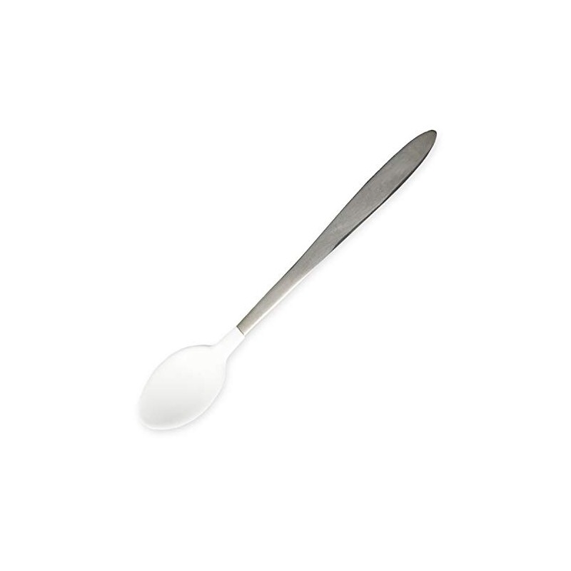 Rehabilitation Advantage Long Teaspoon with Plastisol Coating, White