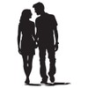 SS11152 Couple Holding Hands Silhouette