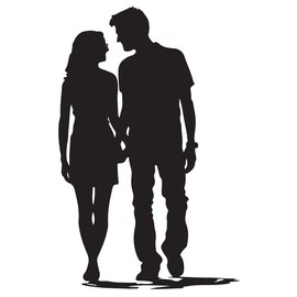 SS11152 Couple Holding Hands Silhouette