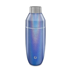 SNOWFOX Premium Vacuum Insulated Stainless Steel Cocktail Shaker, Home Bar Accessories, Elegant Drink Mixer, Leak, Proof Lid With Jigger & Built, In Strainer, Blue, 22oz.