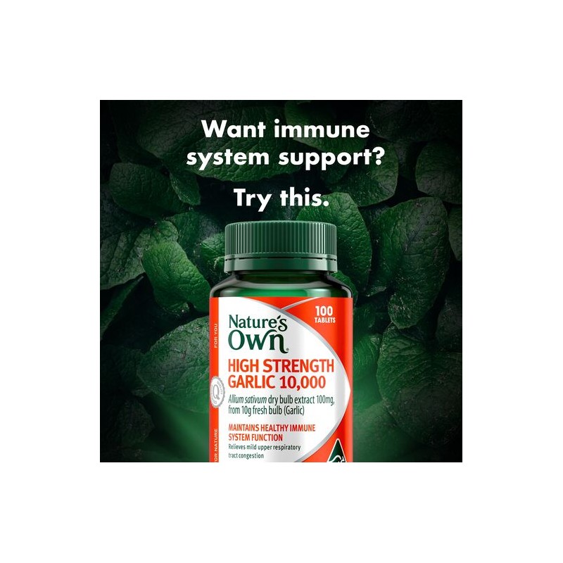 Nature's Own High Strength Garlic 10,000Mg 100 Tablets