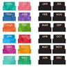 Global Printed Products Monthly Adhesive Tabs Includes 12 Black and