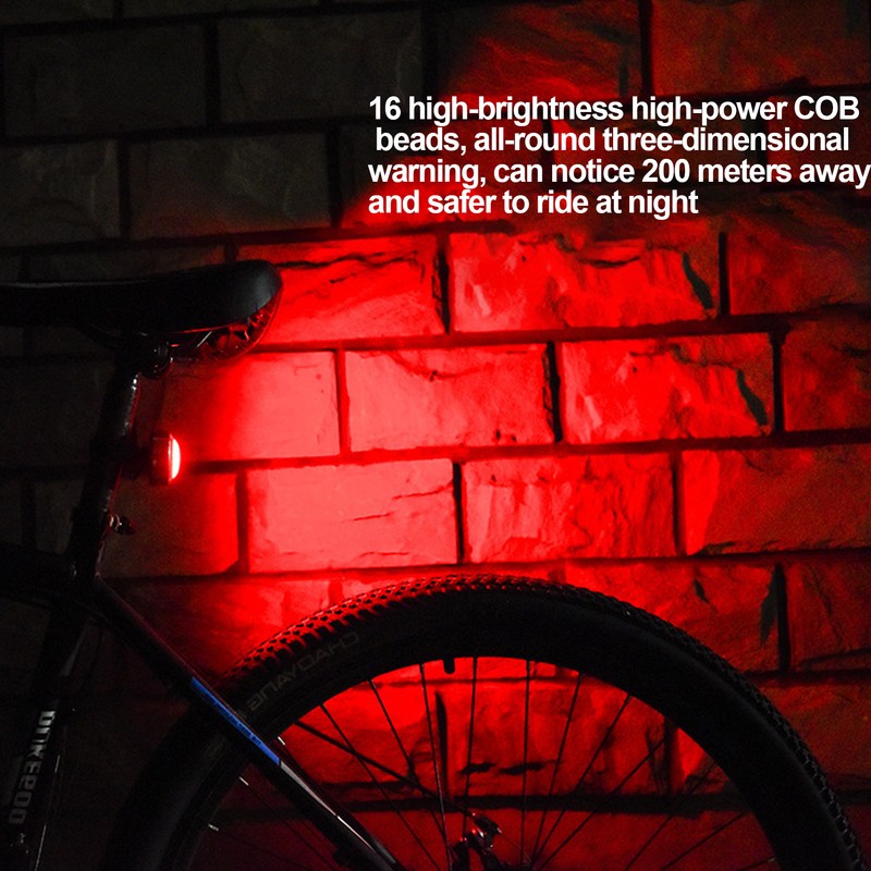 Intelligent Bike Tail Light Waterproof Rechargeable Intelligent Bicycle Brake Induction