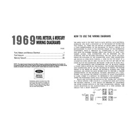 1969 Ford Car, Meteor, Mercury Wiring Diagrams Manual - 11x17 inch COMB Bound