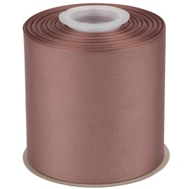 Tekdeere 4 inch Solid Chocolate Chip Grosgrain Ribbon 25 Yards, Perfect for Gift Wrapping, Crafts, Bows Making, Sewing, Wreaths, Hair Accessories and Wedding Decoration