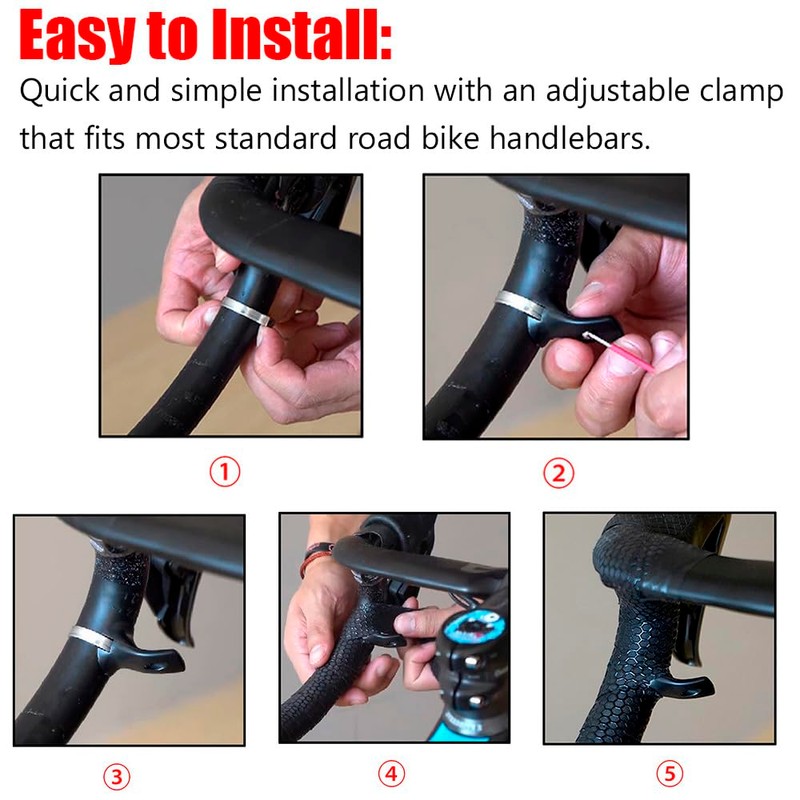 Yakamoz 1Pairs Bicycle Handlebar Thumb Rest, Universal Adjustable Road Bike