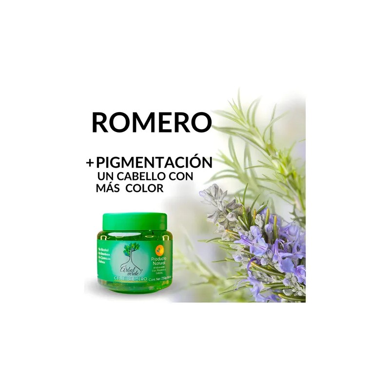 Gel para Peinar Árbol Verde Romero 250g