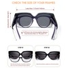 SIPHEW Polarised Sunglasses for Glasses Wearers Women Men Overglasses Clip