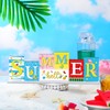 Chunful Reversible Hello Summer 4th of July Decorations for Home