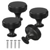 ZQSFPK 4 Pack Black Cabinet Knobs Handles, Classic Round Black