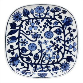 Hama Pottery 383700 Hasami Pottery Wayama Kiln Flower Parade Plate, Large, White