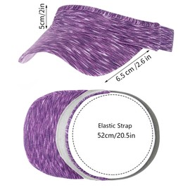 Marrywindix 1 Piece of Sun Visor Hat Stretch Headband Visor Sport Wear Athletic Visor Elastic Visor Cap for Women and Men, Purple, One Size