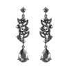 EVER FAITH Women's Marquise Crystal Dangle Earrings, Cluster Leaf Art