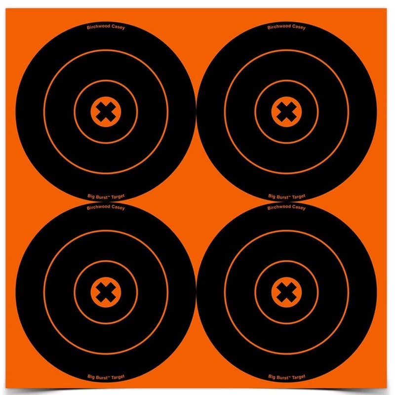 Birchwood Casey Big Burst 6-Inch Bull's-Eye, 12 - 6-Inch Revealing