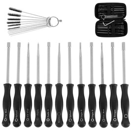 25pcs Carburetor Adjustment Tool Kit Carburetor Screwdriver Set with Carburetor Cleaning Brush Needle for ZAMA Walbro Husqvarna Poulan Weedeater Echo Homelite Ryobi MTD Troy-Bilt Cub Cadet Toro
