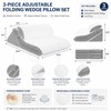 3-Piece Adjustable Wedge Pillow Set for Elevated Rest – Folding