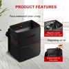 HealSmart Car Trash Can with Lid and Adjustable Straps,Waterproof Automotive
