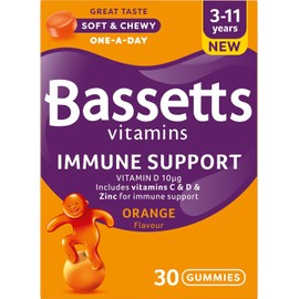 Bassetts Vitamins 3-11 Years Orange Flavour Immune Support - 30 Gummies for Kids’ Daily Health & Wellness