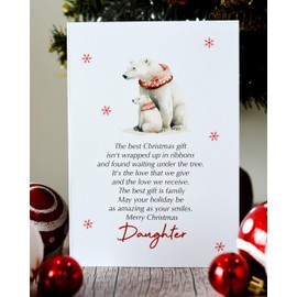 BlinkBlink Christmas Card for Daughter, Christmas Greeting Card with Envelope and Seal, Express Your Love and Warm Christmas Wishes for Your Daughter, Thoughtful Card for Her, Gifts for Daughter,