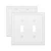 ZILLSEA Decorative Sunken Pearls Light Switch Covers, 2-Pack Pure White