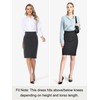 Tapata Women's Ponte Pencil Skirt, Stretchy Office Work Skirt, Knee-Length,
