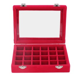 Jewellery Box, Portable Jewellery Box, Jewellery Set with Lid, Lockable 24 Piece Interchange Themed Jewellery for Earrings, Rings, Necklaces, Travel Rings