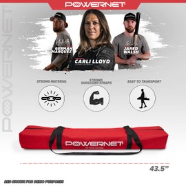 PowerNet Baseball Softball Net Replacement Bag ONLY | Fits 7x7 Practice Net Systems | Heavy Duty Canvas | Team Colors | Industrial Strength Zipper | Dual Shoulder Straps (Royal Blue)