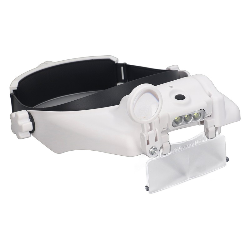 Head Magnifier Rechargeable Magnifying Glasses LED with 4pcs Eyeglass for