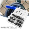 TEHAUX 47pcs R Shaped Stainless Steel Hose Clamp Kit with
