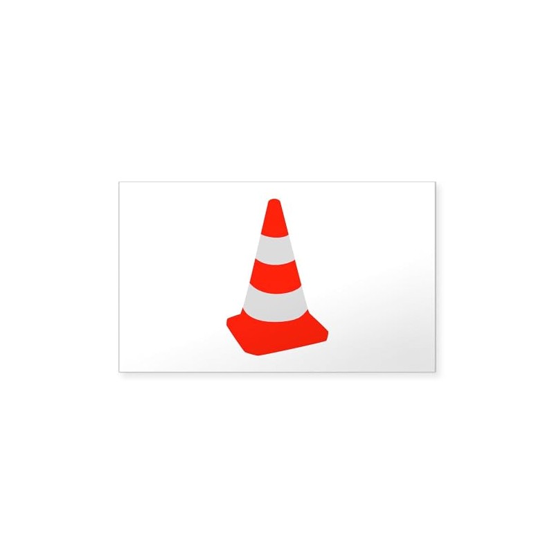 CafePress Traffic Cone Rectangle Bumper Sticker Car Decal