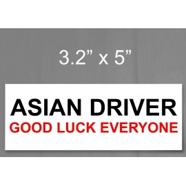 StickUpStudios Bad Asian Driver Good Luck Everyone Family Guy Bumper Vinyl Sticker Car Decal
