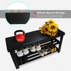SMIBUY Bamboo Shoe Rack Bench, 3-Tier Shoe Organizer Storage Shelf